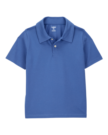 Kid Pique Uniform Polo Shirt - Blue, 