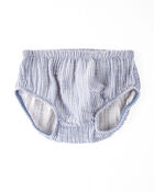 Baby Organic Cotton Striped Button-Front Dress, image 3 of 6 slides