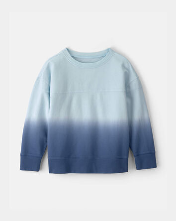Boys Ombre French Terry Pullover Sweatshirt - Blue, 