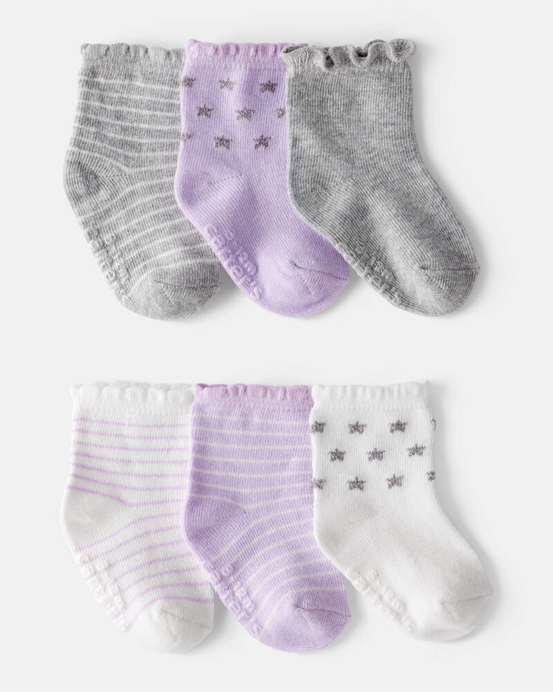 Baby Girl 6-Pack Ankle Socks, image 1 of 2 slides