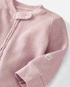 Baby Organic Cotton Waffle Knit Sleep & Play Pajamas, image 3 of 4 slides