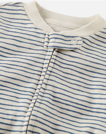 Organic Cotton Sleep & Play Pajamas in Stripes, 