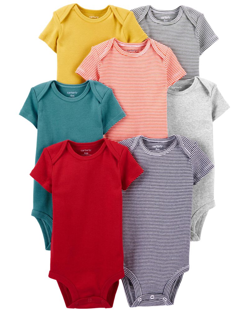 Baby 7-Pack Short-Sleeve Bodysuits, image 1 of 9 slides