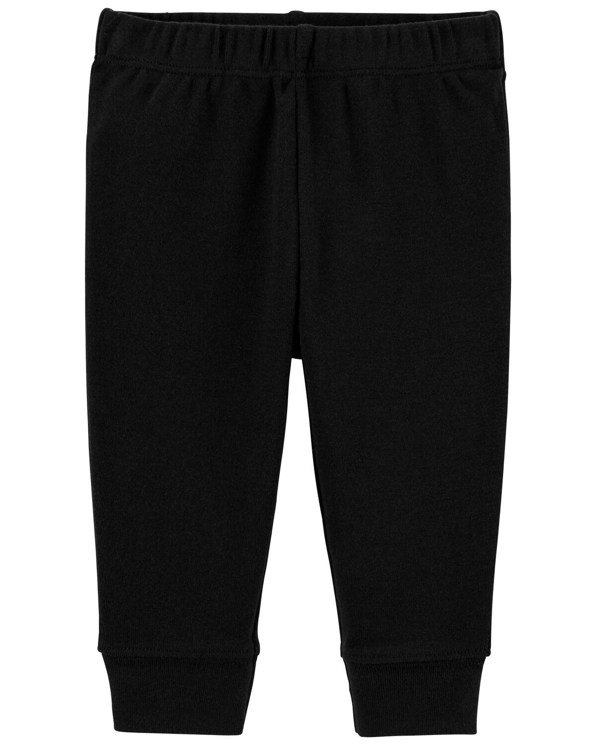 Black Baby PullOn Cotton Pants