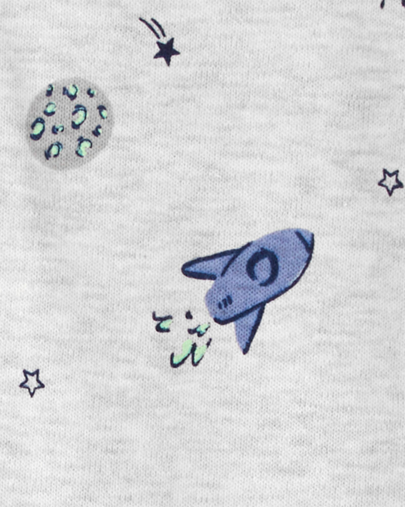 Baby Planet 2-Way Zip Cotton Blend Sleep & Play Pajamas, image 2 of 4 slides