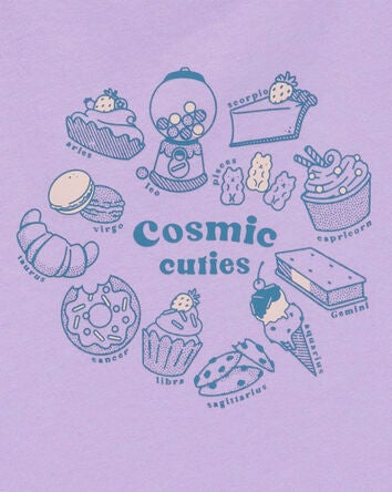 Kid Cosmic Cuties Short-Sleeve Graphic Tee - Purple, 
