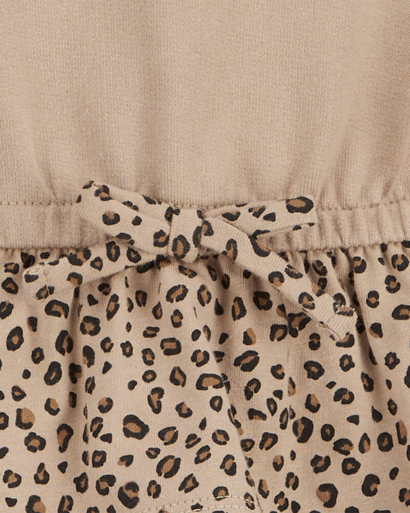 Baby Leopard Ruffle Long-Sleeve Dress, image 4 of 5 slides