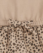 Baby Leopard Ruffle Long-Sleeve Dress, image 4 of 5 slides