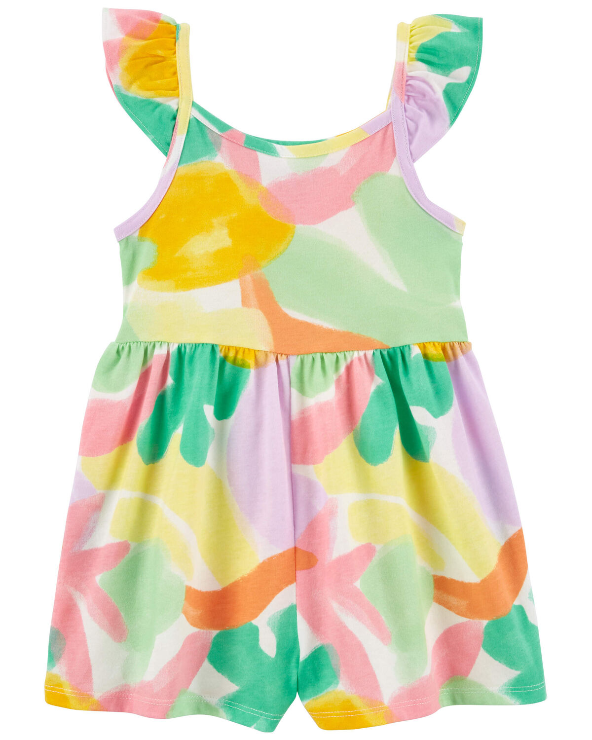 Toddler Abstract Print Cotton Romper