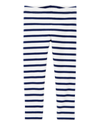 Toddler Cotton Striped Stretch Leggings, image 1 of 3 slides