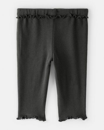 Baby Girl Flutter-Waist Pants - Black, 