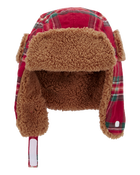 Toddler Plaid Fuzzy Trapper Hat, image 1 of 2 slides
