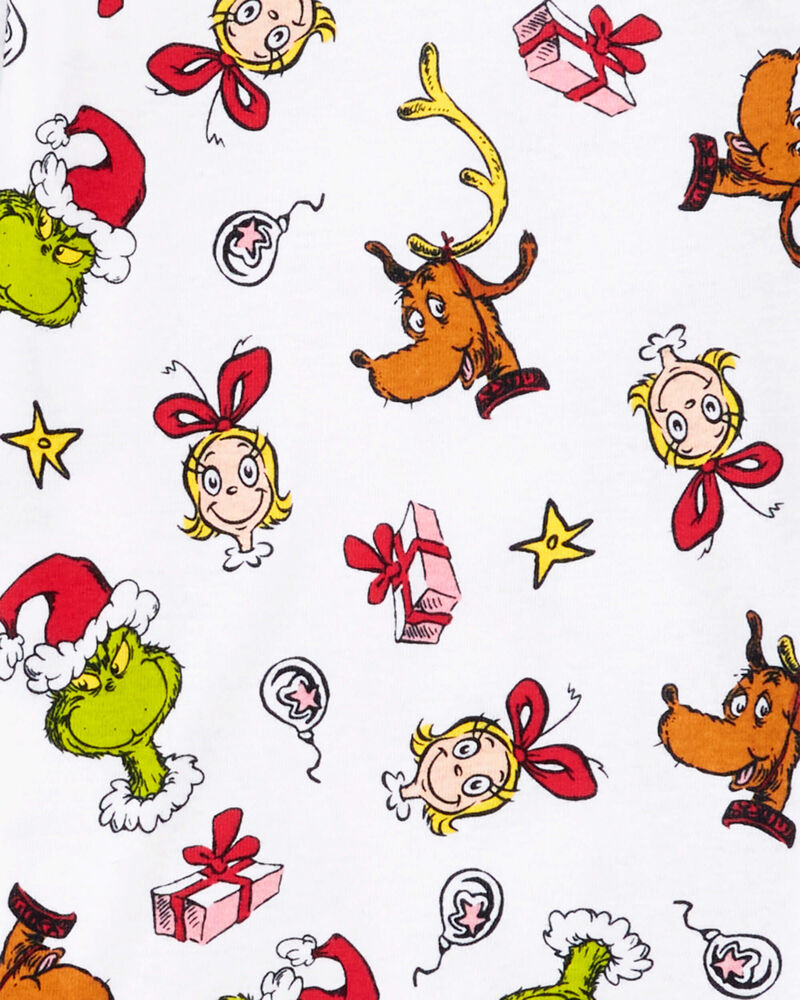 Kid 2-Piece Christmas Grinch 100% Snug Fit Cotton Pajamas, image 2 of 3 slides
