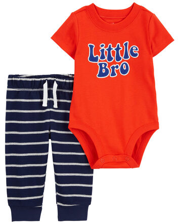 Baby 2-Piece Little Bro Bodysuit Pant Set, 
