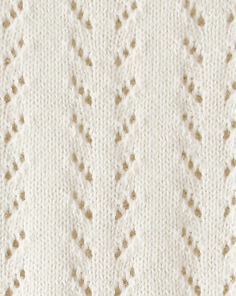 Baby Organic Cotton Pointelle Romper, image 3 of 5 slides