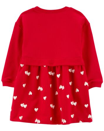 Toddler Love Hearts French Terry Dress, 