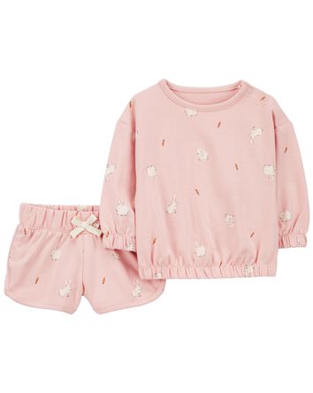 Baby 2-Piece Easter Bunny Outfit Set, 