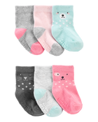 Baby 6-Pack Crew Socks, image 1 of 2 slides