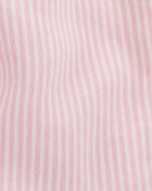 Baby Knit Denim Hickory Stripe Overalls - Pink, image 3 of 4 slides