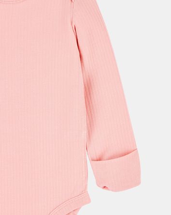 Baby Girl 2-Pack Long-Sleeve PurelySoft Bodysuits- Pink, 