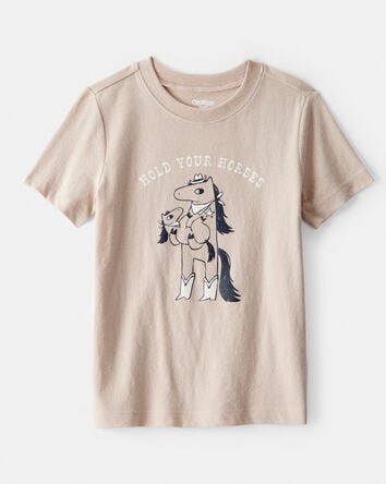 Toddler Boy Hold Your Horses Short-Sleeve Graphic Tee - Tan, 