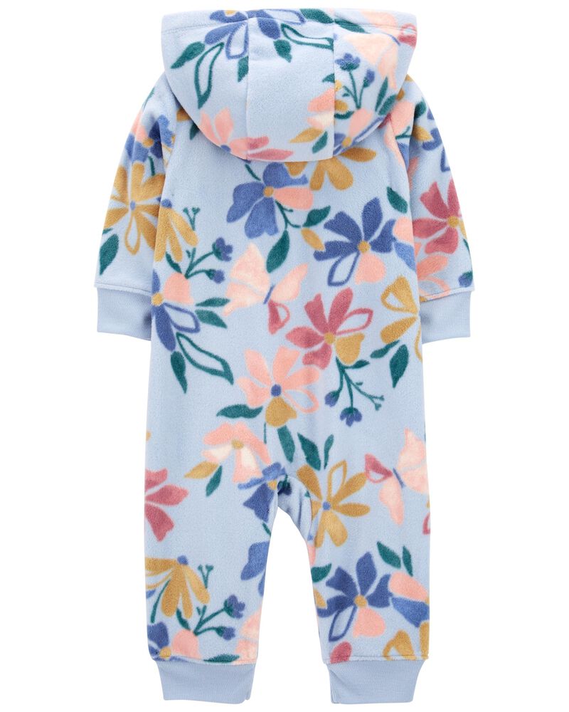 Baby Floral Fleece Jumpsuit, image 2 of 4 slides