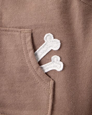 Baby 3-Piece Dog Little Vest Set - White/Brown, 
