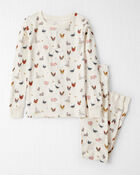 Kid Organic Cotton Pajamas in Farm Friends Print, image 1 of 5 slides