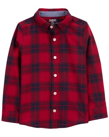 Toddler Plaid Button-Front Shirt, 