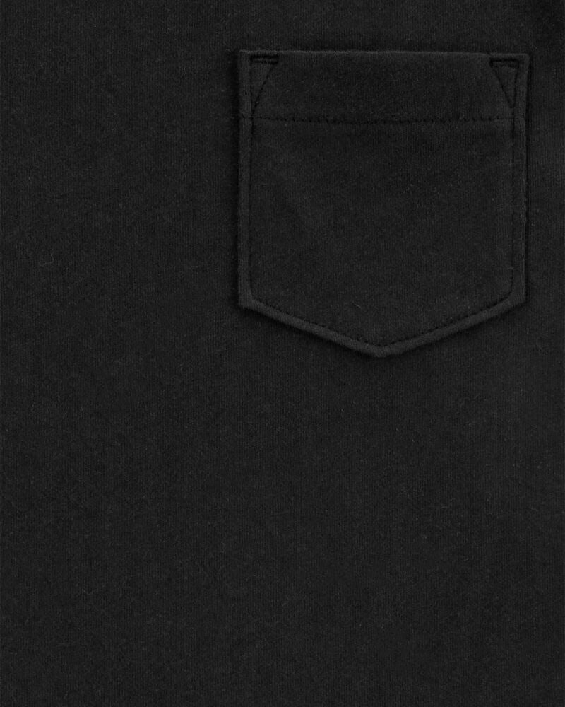 Baby Solid Short-Sleeve Tee - Black, image 2 of 3 slides