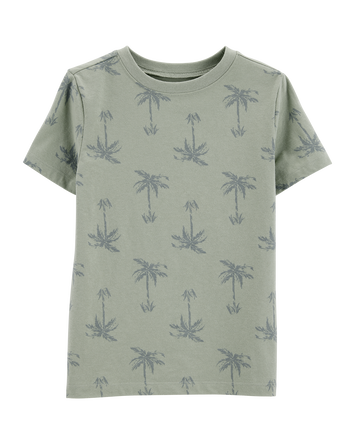 Kid Palm Tree Print Tee - Green, 