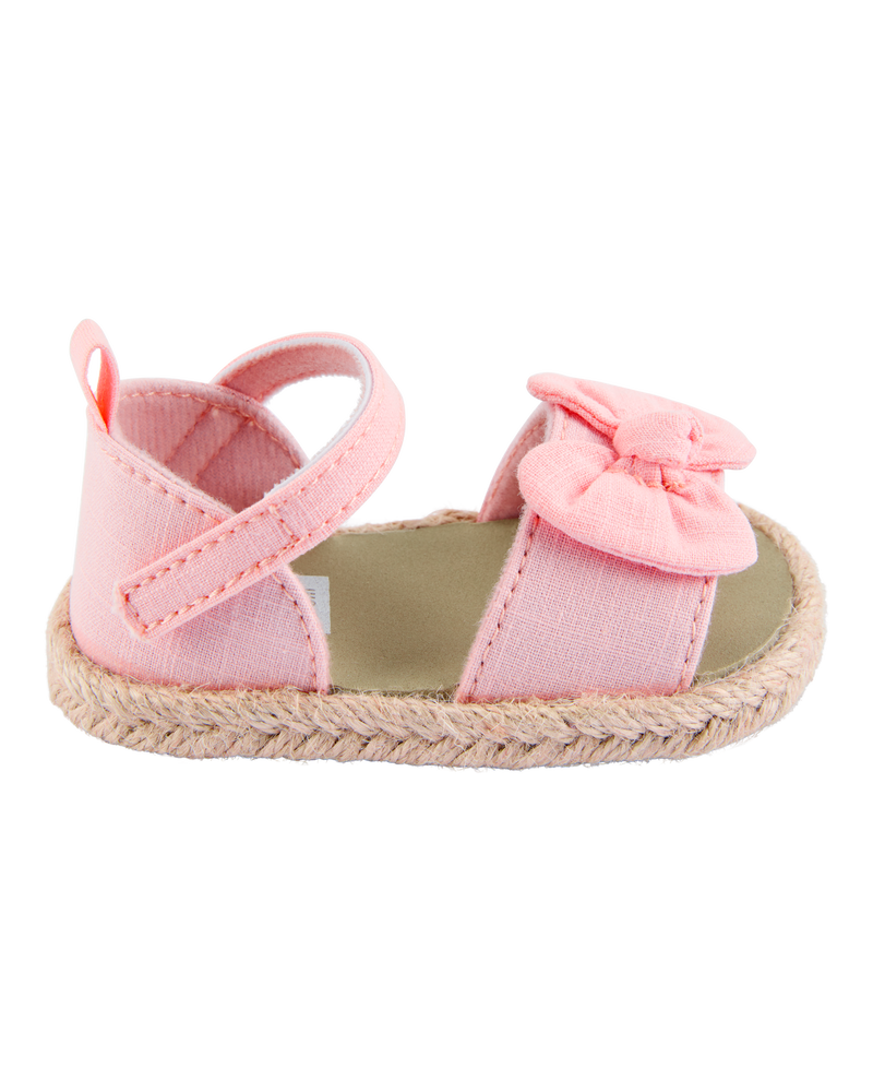 Baby Bow Espadrille Sandals - Pink, image 2 of 7 slides