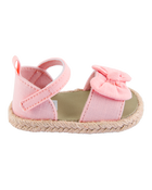 Baby Bow Espadrille Sandals - Pink, image 2 of 7 slides