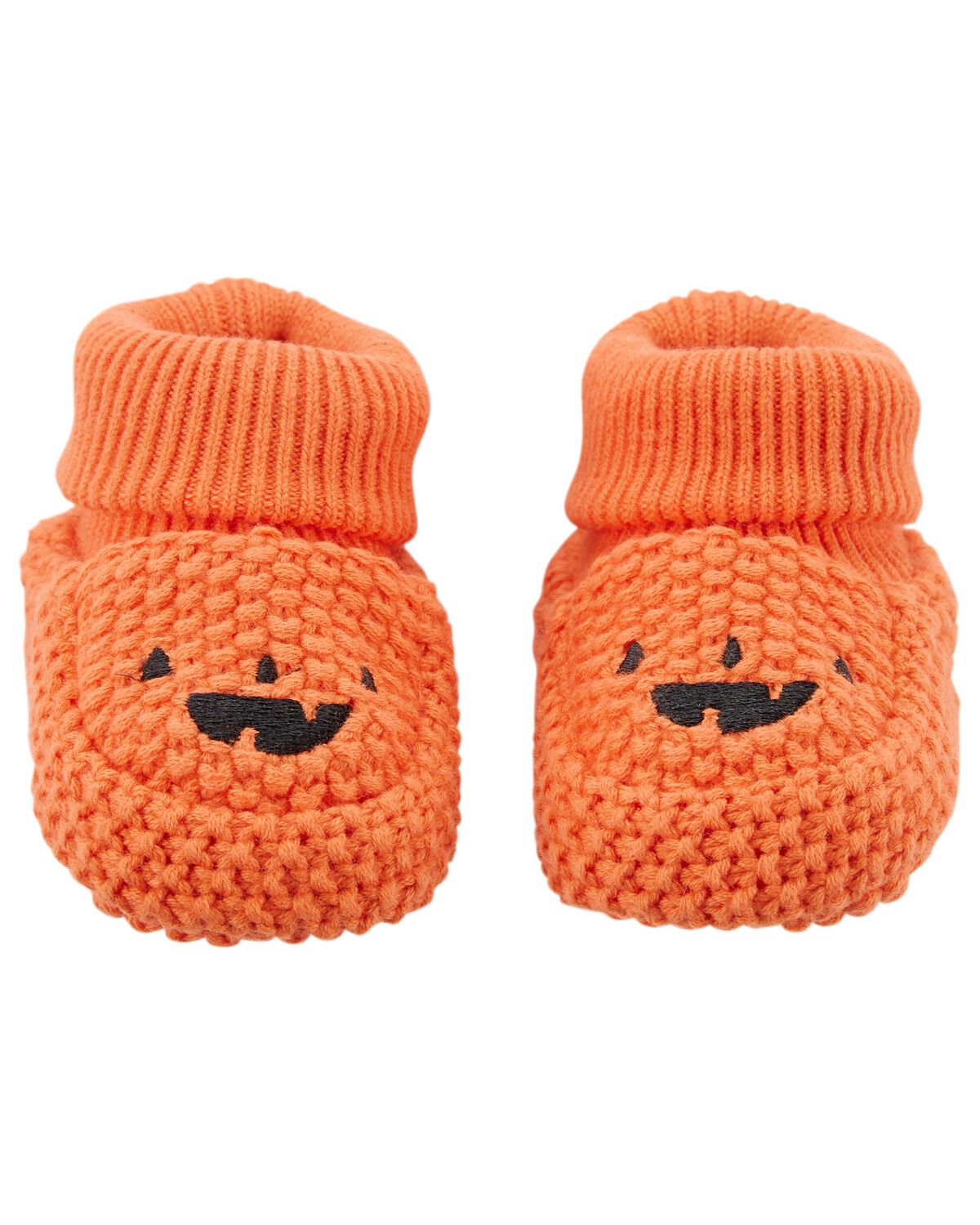 Orange Baby Halloween Crochet Booties