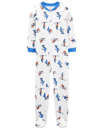 Kid 1-Piece Ski Fleece Footie Pajamas, 