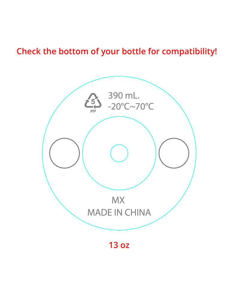 Zoo Straw Bottle (13 oz) Extra Straws - 2-Pack, image 3 of 3 slides