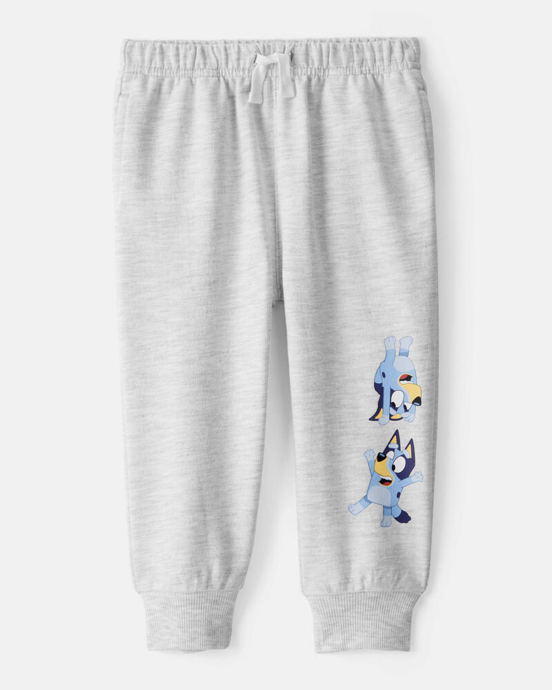 Baby Boy Bluey French Terry Drawstring Joggers - Grey, image 1 of 3 slides