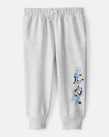 Baby Boy Bluey French Terry Drawstring Joggers - Grey, 