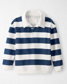 Boys Organic Cotton Henley Top in Stripes, image 1 of 5 slides