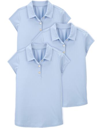 Kid 3-Pack Uniform Polos in Active Mesh
, 