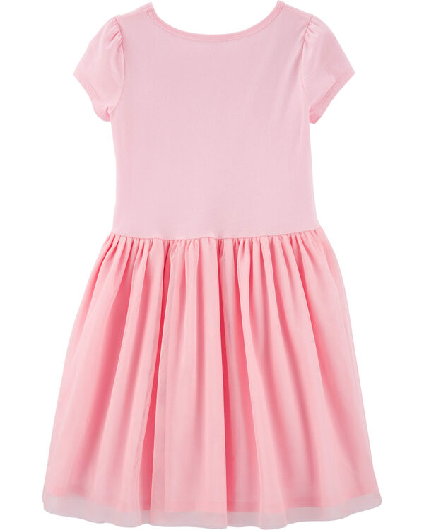Pink Kid Tutu Jersey Dress