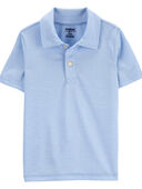 Blue - Toddler Polo Shirt in Moisture Wicking Active Jersey