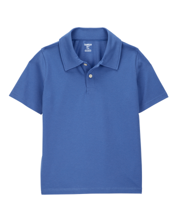 Kid Pique Uniform Polo Shirt - Blue, 