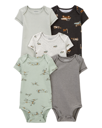 Baby 5-Pack Short-Sleeve Bodysuits, 