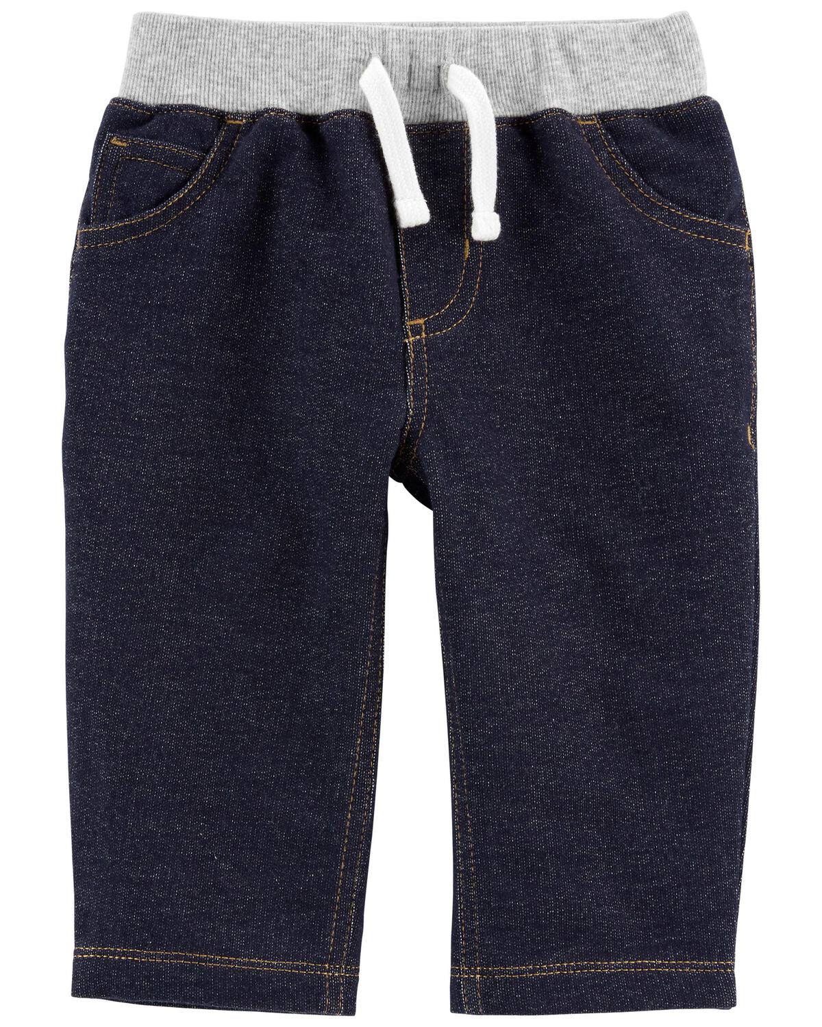 Navy Baby Pull-On Knit Denim Pants | carters.com