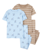 Baby 4-Piece Snacks Cotton Pajamas, image 1 of 4 slides