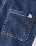 Toddler Denim Overalls Made With Organic Cotton, image 3 of 4 slides