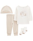Baby 4-Pack Top and Leggings Set, image 1 of 2 slides