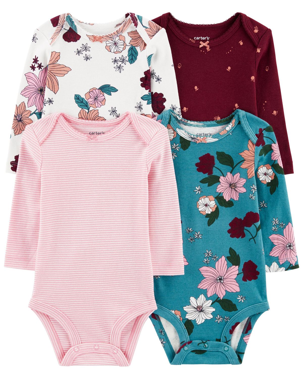 Multi Baby 4Pack LongSleeve Bodysuits