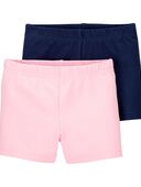 Navy/Pink - Baby 2-Pack Tumbling Shorts